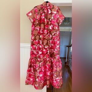 Sugarlips Pink and Brown Floral Dress